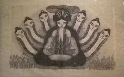 Triển lãm tranh “Đáy sóng” vẽ trên giấy vỏ cây