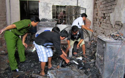 2 trẻ tử vong vì cháy tiệm máy