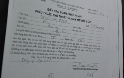 Vụ sản phụ băng huyết tử vong: Gửi đơn tố cáo lên cảnh sát