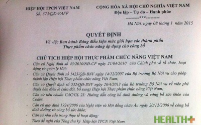 Hiệp hội TPCN “thắt” công bố sản phẩm
