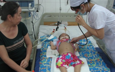 Gia tăng bệnh nhi bị viêm phổi