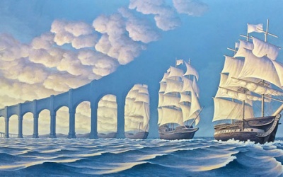 'Hoa mắt' với tranh biến hóa đánh lừa thị giác