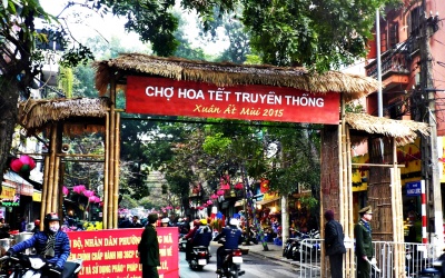 Chợ hoa Tết Hàng Lược - nét văn hóa đẹp giữa lòng Thủ đô