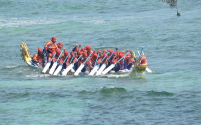 Khai hội đua thuyền Tứ linh trên đảo Lý Sơn