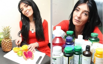 Bà mẹ chiến đấu với ung thư bằng vitamin và rau tươi