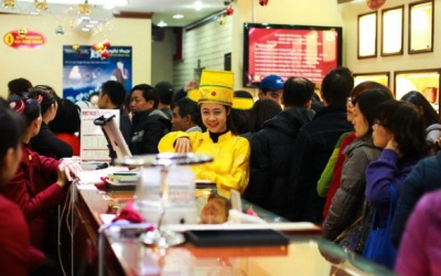 Rước lộc ngày vía Thần Tài