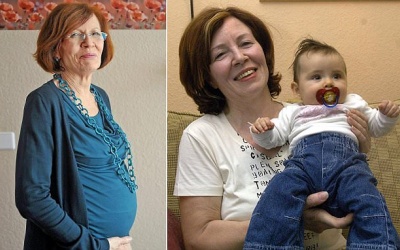 Bà mẹ mang thai tư ở tuổi 65