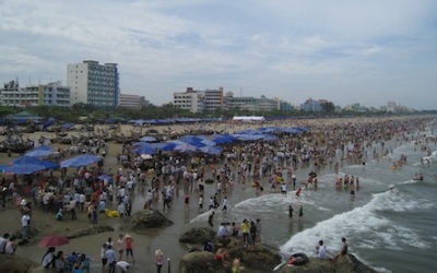 Điểm du lịch đông nghịt khách