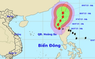 Bão cấp 9 vào biển Đông
