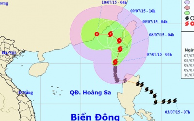 Dự báo thời tiết 8/7: Bão số 2 gây mưa lớn trên biển Đông