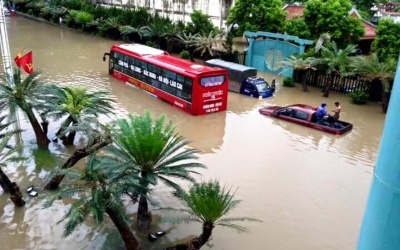 Chùm ảnh: Quảng Ninh chìm trong biển nước sau trận mưa lịch sử