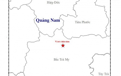 ​Động đất 2,6 độ richter ở Bắc Trà My (Quảng Nam)