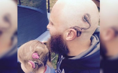 Cảm động ông bố xăm trổ để đồng hành cùng con gái nhỏ