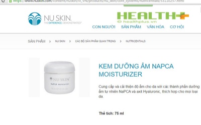 Nghi án Nuskin bán mỹ phẩm đã bị thu hồi?