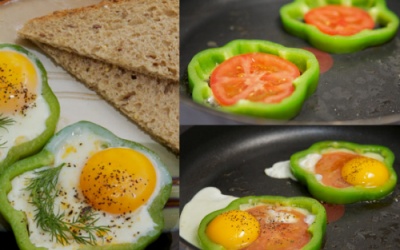 Sáng căng đầy với trứng ốp lết cà chua