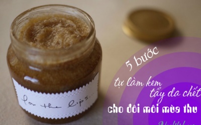 Tự làm kem tẩy da chết cho môi sáng hồng với 5 bước đơn giản