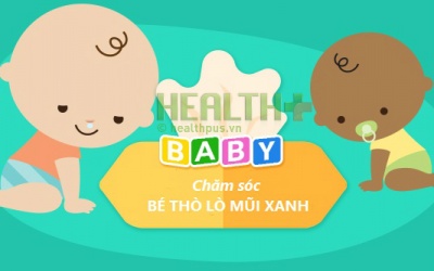 Mẹ cần làm gì khi bé thò lò mũi xanh?
