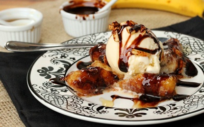 Khó cưỡng nổi vị ngon ngậy của món kem chuối chiên vi diệu