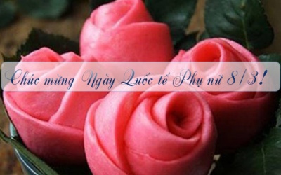 Bánh hoa hồng cho người yêu thương