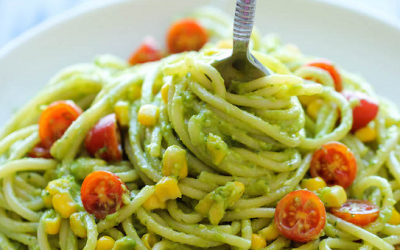 Mùng 1 ăn chay ngon với mì Pasta sốt bơ 