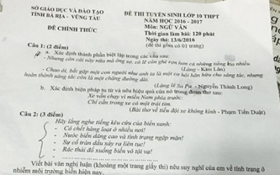 Bà Rịa - Vũng Tàu: Cá chết, biển ô nhiễm vào đề thi văn lớp 10