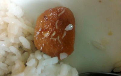 Giòi lúc nhúc trong cơm sinh viên căntin B3 ĐHQG TP.HCM 