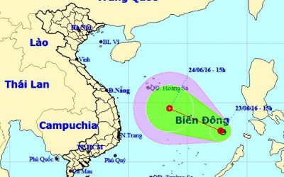 Áp thấp nhiệt đới trên biển Đông có thể mạnh thành bão