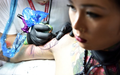 Nghệ sỹ gây ấn tượng ở ngày hội xăm mình