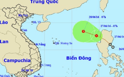 Biển Đông lại có áp thấp nhiệt đới