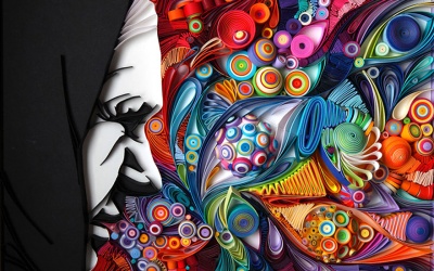 Mê mẩn với những tác phẩm tranh 3D xếp từ hàng nghìn mảnh giấy