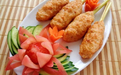 Cách làm chả tôm bọc sả thơm ngon