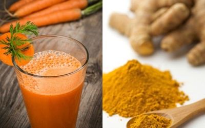 Nước ép cà rốt và bột nghệ: Giúp da khỏe mạnh và đẹp rạng rỡ từ bên trong