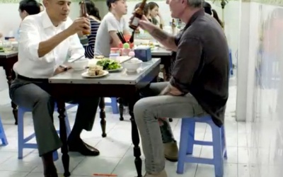 Người Mỹ háo hức chờ đợi những cảnh quay đầu tiên của ông Obama trong quán bún chả