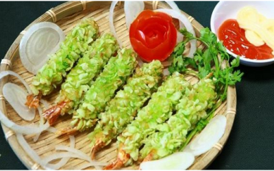 Tôm chiên cốm mới - cho bàn tiệc thêm sang