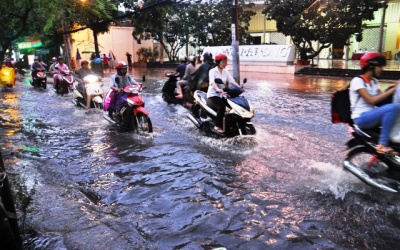Sài Gòn tiếp tục có nguy cơ lụt vì mưa lớn