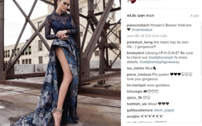 Hoa hậu Hoàn vũ chụp ảnh cho tạp chí Việt Nam