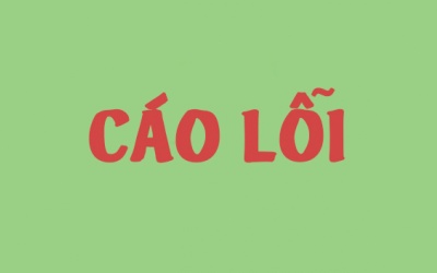Cáo lỗi về thông tin đăng tải