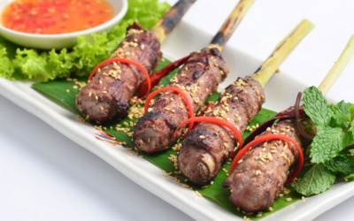 Ngọt mềm thịt bò cuốn sả nướng cuối tuần