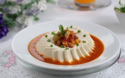 Đầu tháng thanh đạm với đậu hũ non sốt nấm đông cô 