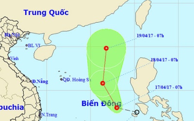 Áp thấp nhiệt đới ít có khả năng ảnh hưởng đến đất liền