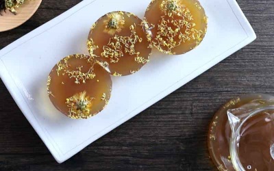 Món ngon tráng miệng: Mát ngọt thạch trà mật ong hoa cúc