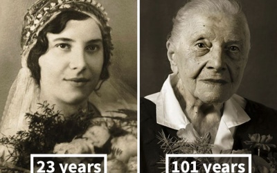 'Những khuôn mặt thế kỷ' thay đổi từ thuở 20 đến 100 tuổi