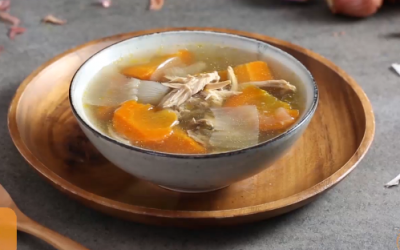 Ngọt mát món canh xương gà hầm rau củ