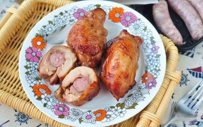Gà cuộn xúc xích ngon miễn chê