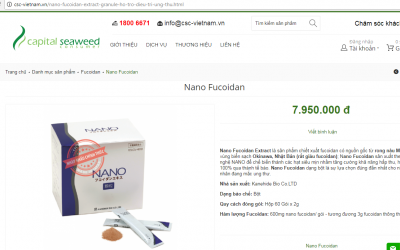 TPCN Nano Fucoidan Extract Granule bị 'thổi phồng' tác dụng
