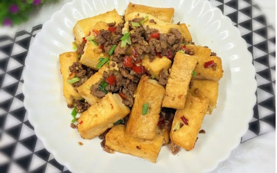 Đậu phụ sốt thịt băm ngon cơm