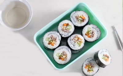 Nghỉ lễ làm cơm cuộn bò băm kiểu Hàn Quốc