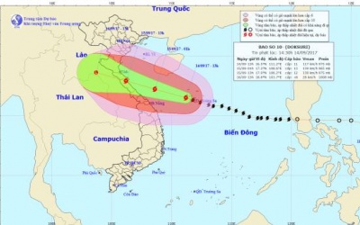 Ngày mai bão số 10 sẽ đổ bộ vào đất liền