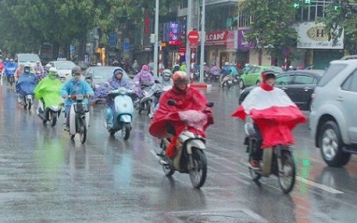 Ngày mai, cả Bắc Bộ có mưa do áp thấp nhiệt đới