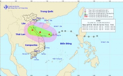Ngày mai, áp thấp nhiệt đới có thể mạnh lên thành bão